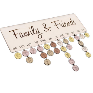 Family & Friends laser cut wooden birthday sign